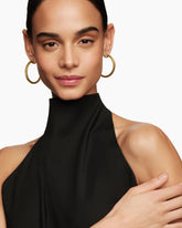 Sculpted Cable Hoop Earrings in 18K Yellow Gold, 1.75in